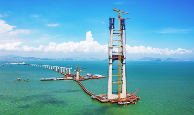 Potain na budowie rekordowego mostu