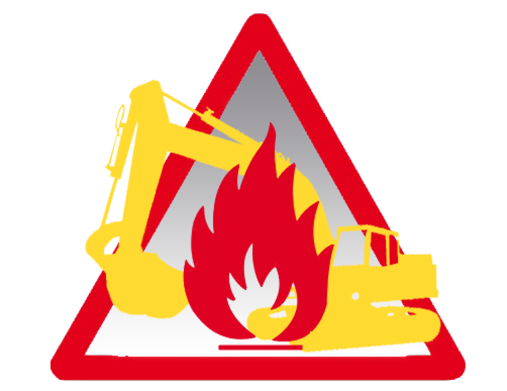 Spłonęły maszyny budowlane