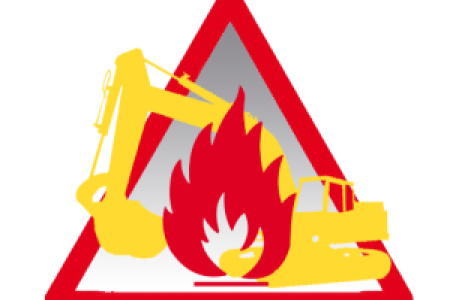 Spłonęły maszyny budowlane